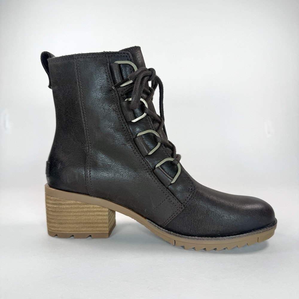 Sorel Womens 8.5 Waterproof Leather Lace Up Ankle Boots Brown NL3715 NWT - Picture 12 of 15